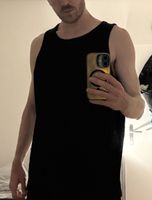 Men’s black knit singlet Simple Project 