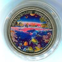 Farbmünze "Fische. 1 $. Palau 1993".