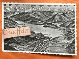 Thun,  Thunersee, Blick auf Berge, Dörfer, Oberland