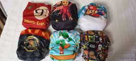 Lot de 6 couches lavables à motifs geek