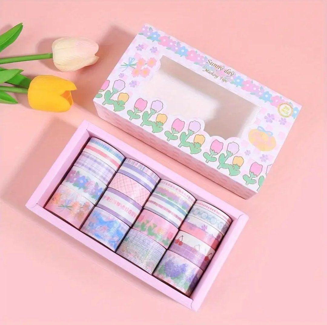 Sticker: 20 Rollen, Boxed Washi Tape Set (Blumen) – Nuovo e nell'imballaggio originale da Sarmenstorf venduto da Lunares_Mare
