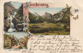 AK  Kandersteg Litho Karte mit Hotel Alpenrose 1902