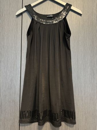 Schwarzes Pailletten Bluse S-M elegant festlich