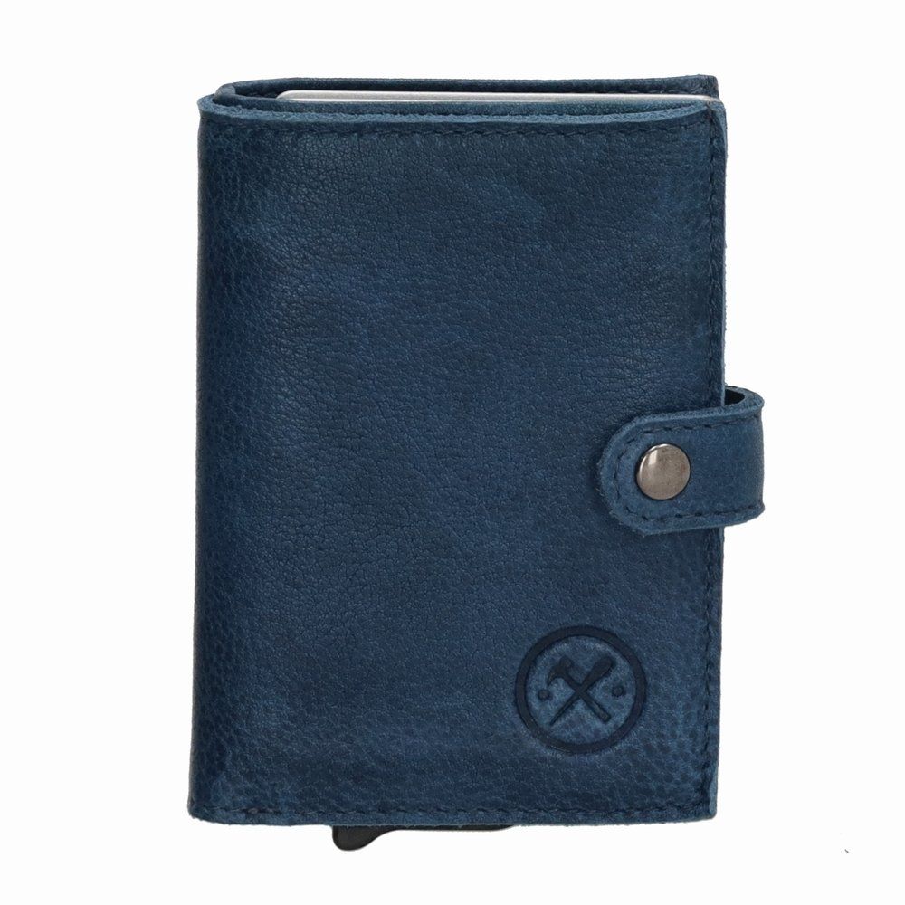 Altro in  Abbigliamento & Accessori: Blau Leder Kartenetui PopUp RFID Münzfach / GRATIS A-POST – Nuovo e nell'imballaggio originale da Rebstein venduto da Portemonnaie 4