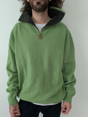 Herren Pullover Peter Milkowski Grösse XL hellgrün, Wolle 70