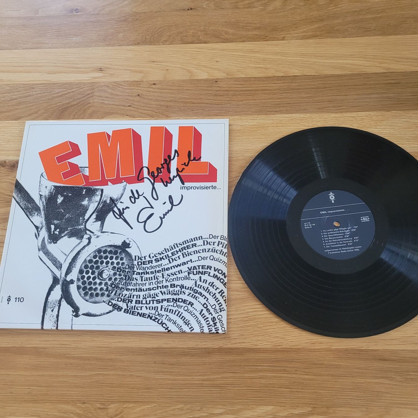 Dischi in vinile: LP Vinyle Signée Emil Improvisierte – Usato da Reconvilier venduto da itzlittlerabbit