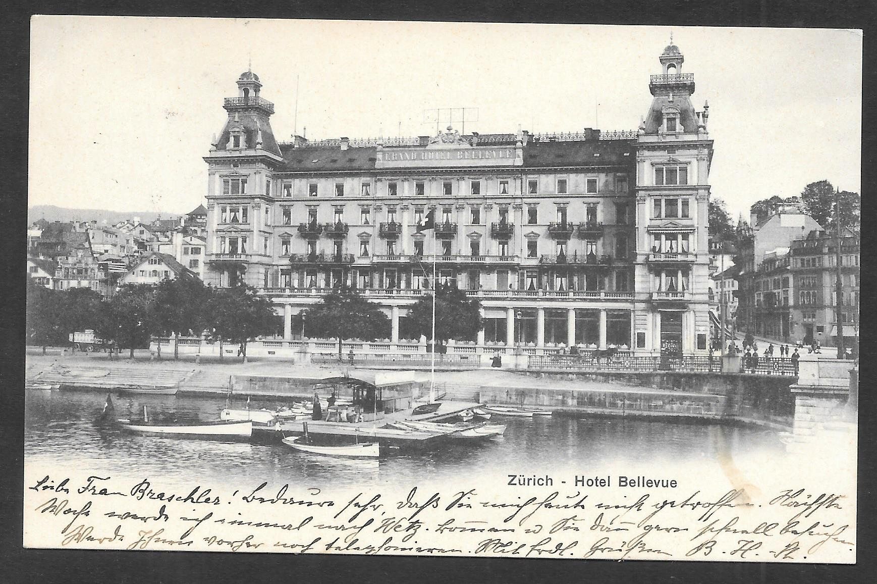 Cartoline postali: Zürich Hôtel Bellevue – Usato da Olten venduto da clotaldi