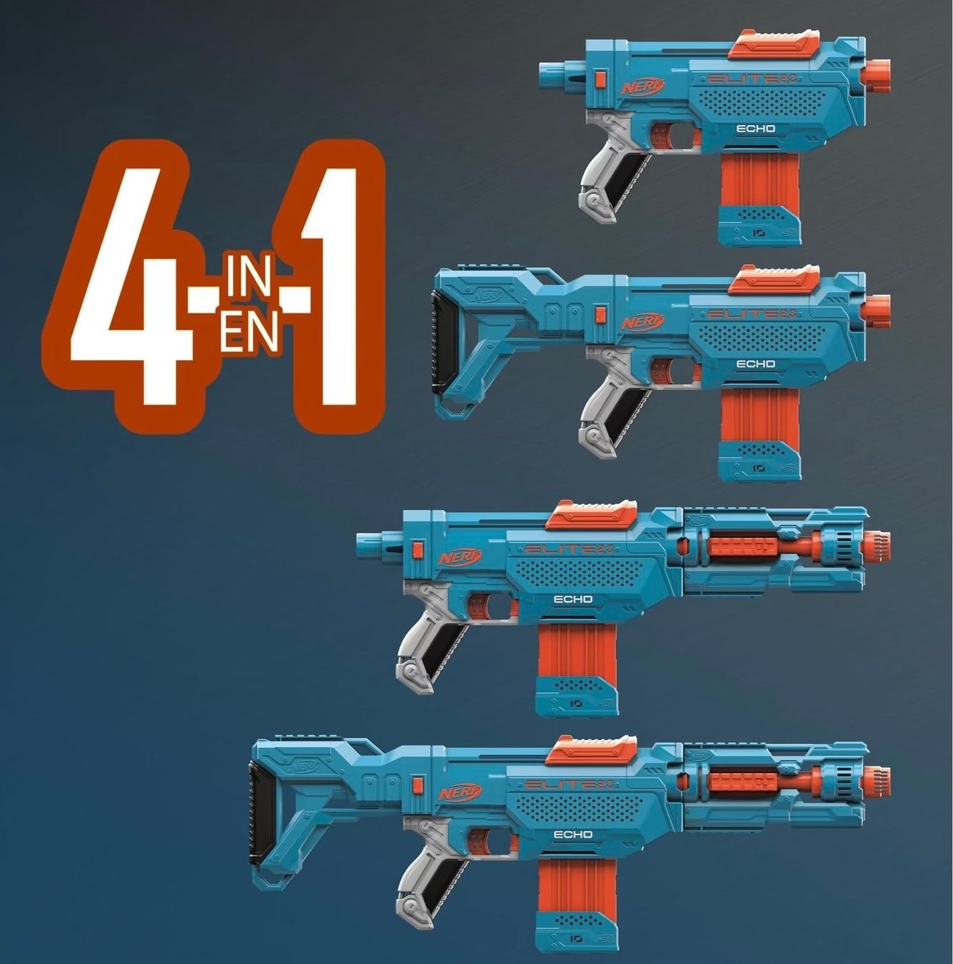 Nerf Giocattoli: Nerf Elite 2.0 Echo CS-10 4 in 1 mit 24 Schuss – Nuovo (secondo la descrizione) da Basel venduto da Seifehuesli 4