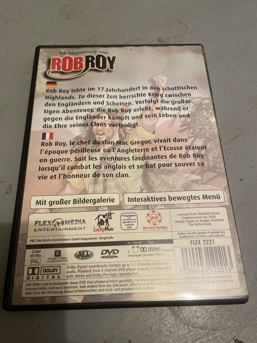 Tous les DVDs: DVD rob Roy  – D'occasion à moudon par faucheur2 1