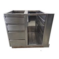 Unterbauschrank Edelstahl mit 4 Schubladen