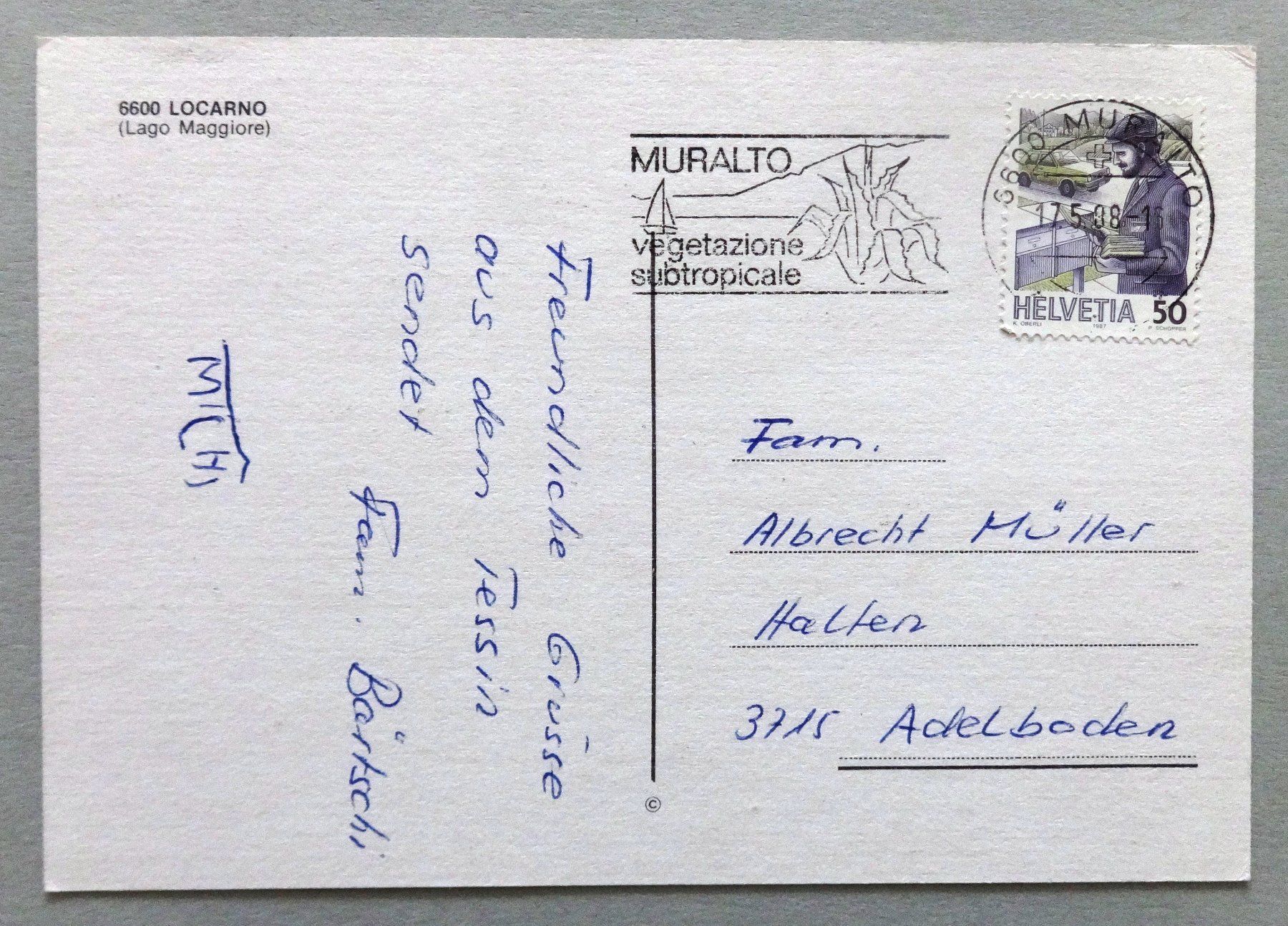 Cartes postales: Locarno (Lago Maggiore) – D'occasion à Fétigny par Billy2miny 1