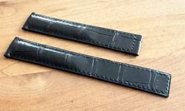 TAG Heuer 20mm Krokodil Leder Armband für Faltschliesse NEU