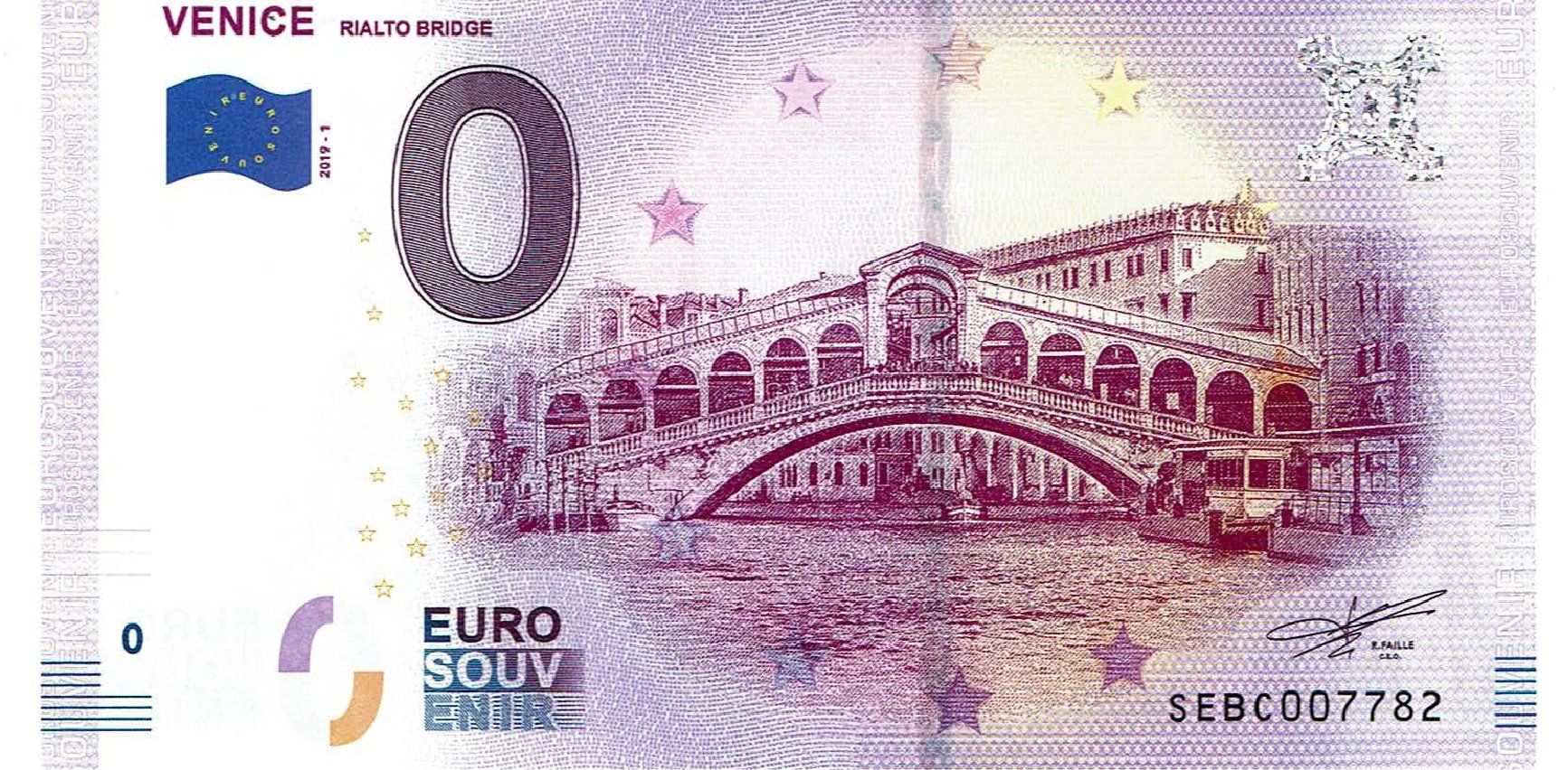 Banknoten: Venice 0 Euro 2019-1 SEBC007782 UNZ – Neu (gemäss Beschreibung) aus Steffisburg von ber_8htf 1