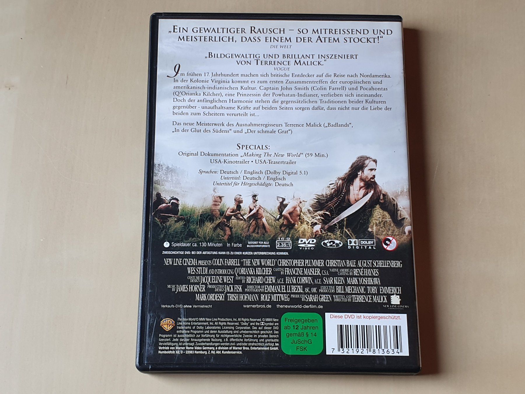 Tous les DVDs: The New World – D'occasion à Stansstad par collectorsshop 1