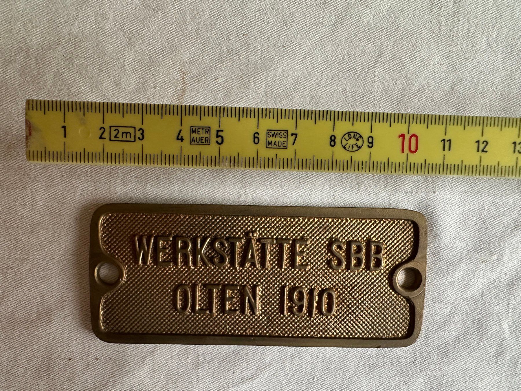SBB/CFF/FFS Insegne: Plaque SBB Olten 1910 – Usato da Ste-Croix venduto da BuffetSC 2