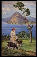 Lugano, Monte S. Salvatore, ragazza con 
