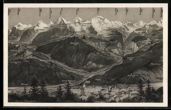 Ansichtskarten: Interlaken /Berner Oberland, Teilansicht – Gebraucht aus Berlin von bartko-reher