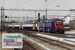 S-Bahn mit Briefmarke