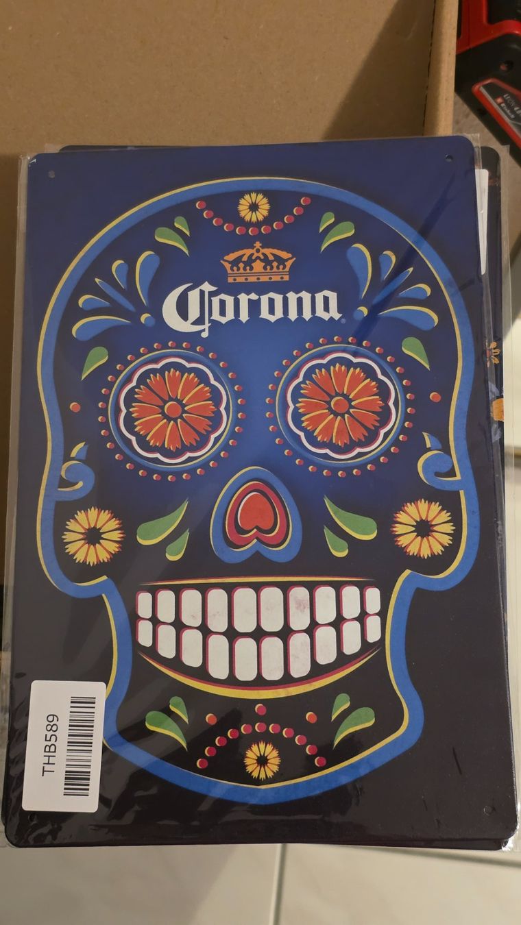 Insegne: Blechschild Corona Totenkopf 1 – Nuovo e nell'imballaggio originale da Wangen SZ venduto da Charlie_Firpo