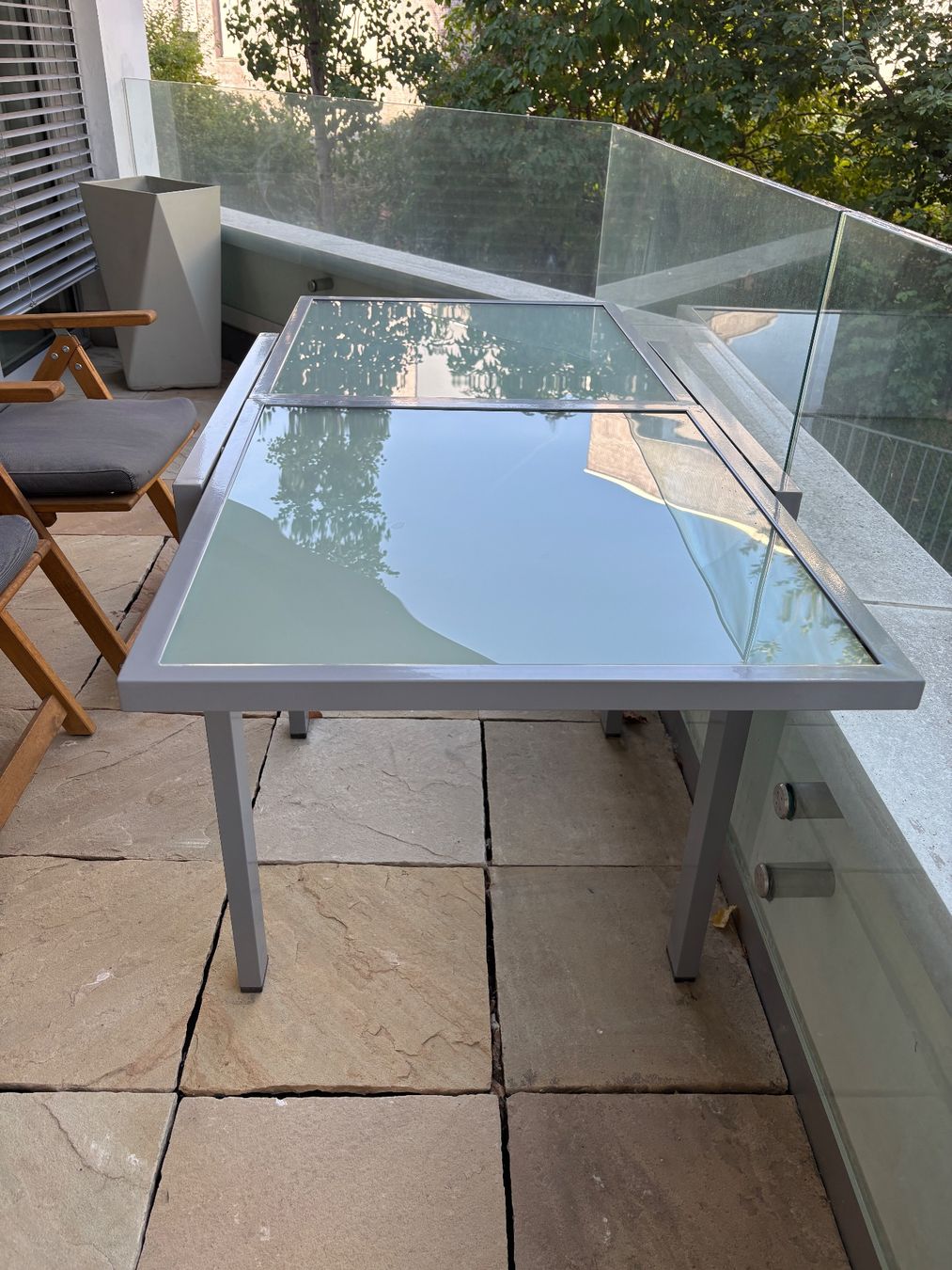Tables: Balkon/ Garten Tisch ausklappbar Glas – D'occasion à Basel par lau_xdq2 3