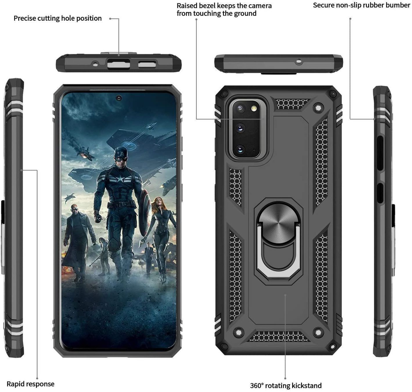 Ring Cover Magnet Case Etui Hülle für Samsung Galaxy S20 FE (Neu und ...