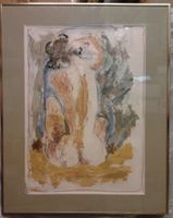 **Oscar Barblan – Figurale Studie, Mischtechnik, signiert**