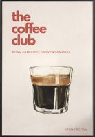 Poster affiche Impression Coffee club Vintage rétro déco