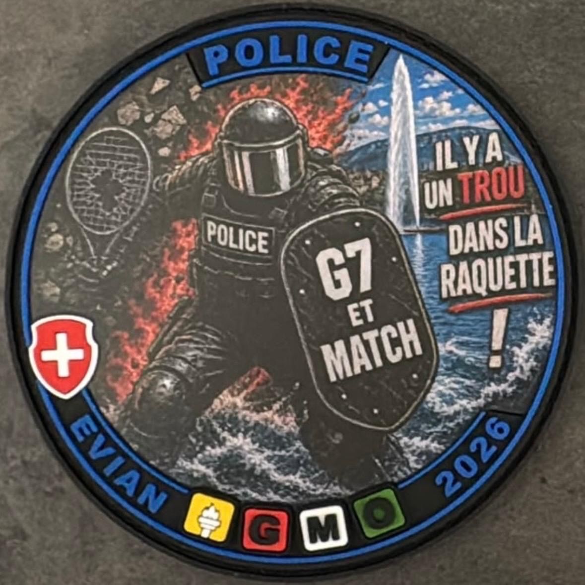 Swiss Placchette & Badge: Patch Police G7 Evian 2026 – Nuovo e nell'imballaggio originale da Bernex venduto da GenevaPatchCollector