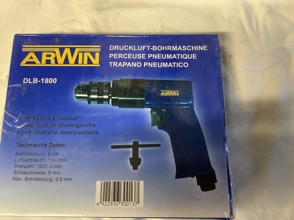 DRUCKLUFT BOHRMASCHINE ARWIN DLB-1800 (Neu und originalverpackt) in ...