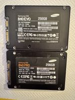 Samsung SSD Konvolut 840 EVO 250GB und 840 PRO 256GB