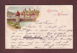 Gruss aus LUZERN - 1900 // Eckbug //