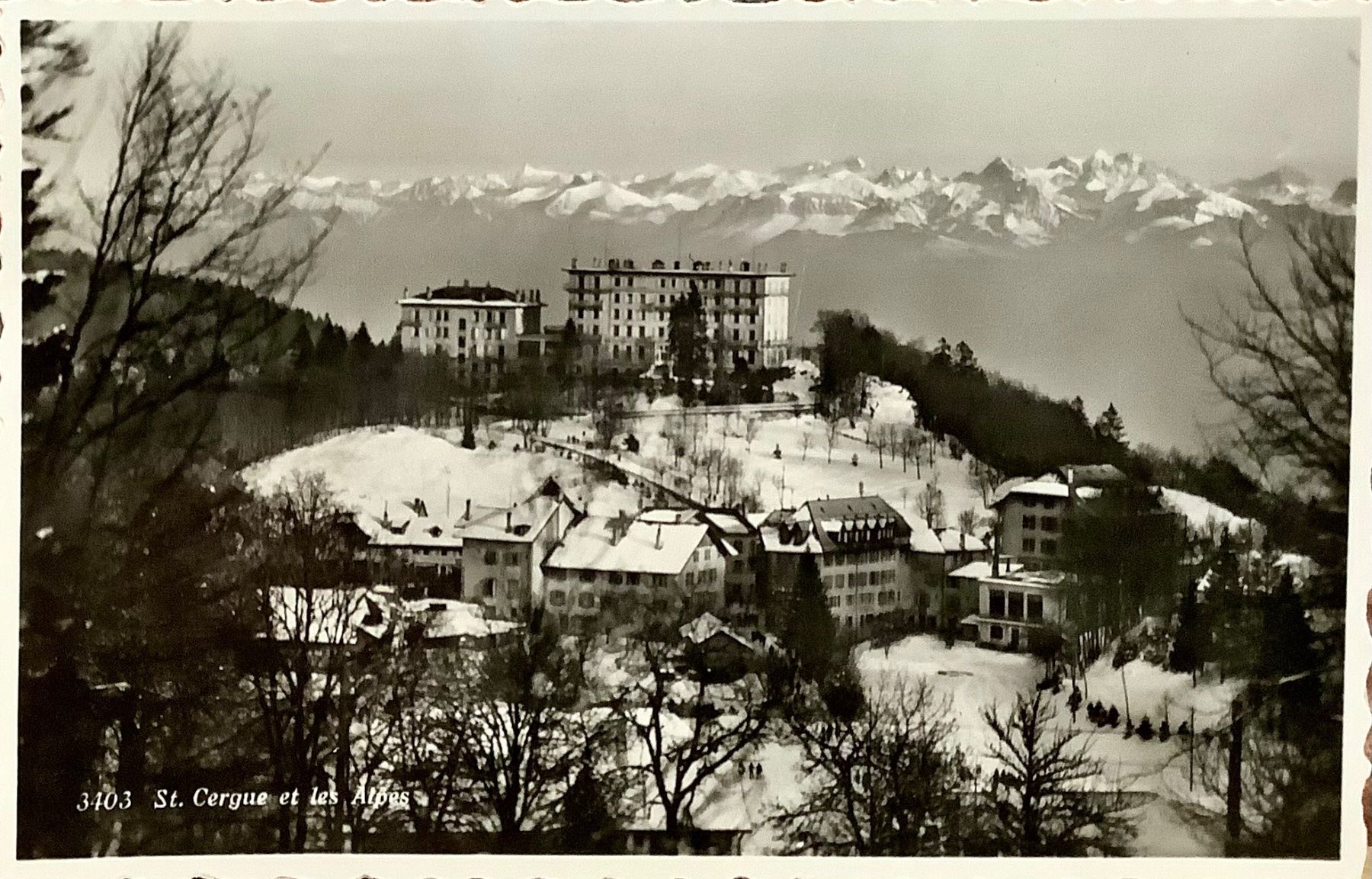 Cartoline postali: SAINT-CERGUE & Alpen im Winter – Usato da Root venduto da ENGLAND-TREASURES 1