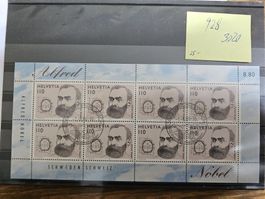 Nr 928 Kleinbogen Nobel 1a gestempelt