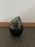 Vase Glas dunkelgrau /Rauchglas NEU