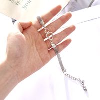 Edelstahl Armband mit "Doppel-Herz" Anhänger in Silber