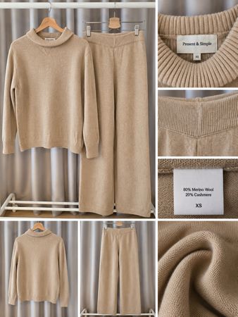 Present & Simple – Ensemble maille mérinos & cachemire – XS
