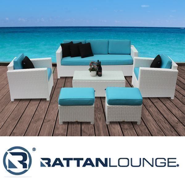 Divani: Diamond 3er Outdoor Lounge weiss – Nuovo e nell'imballaggio originale da Bern venduto da rattan-lounge 3