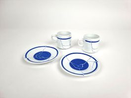 Espressotassen mit Untertassen, 2er-Set