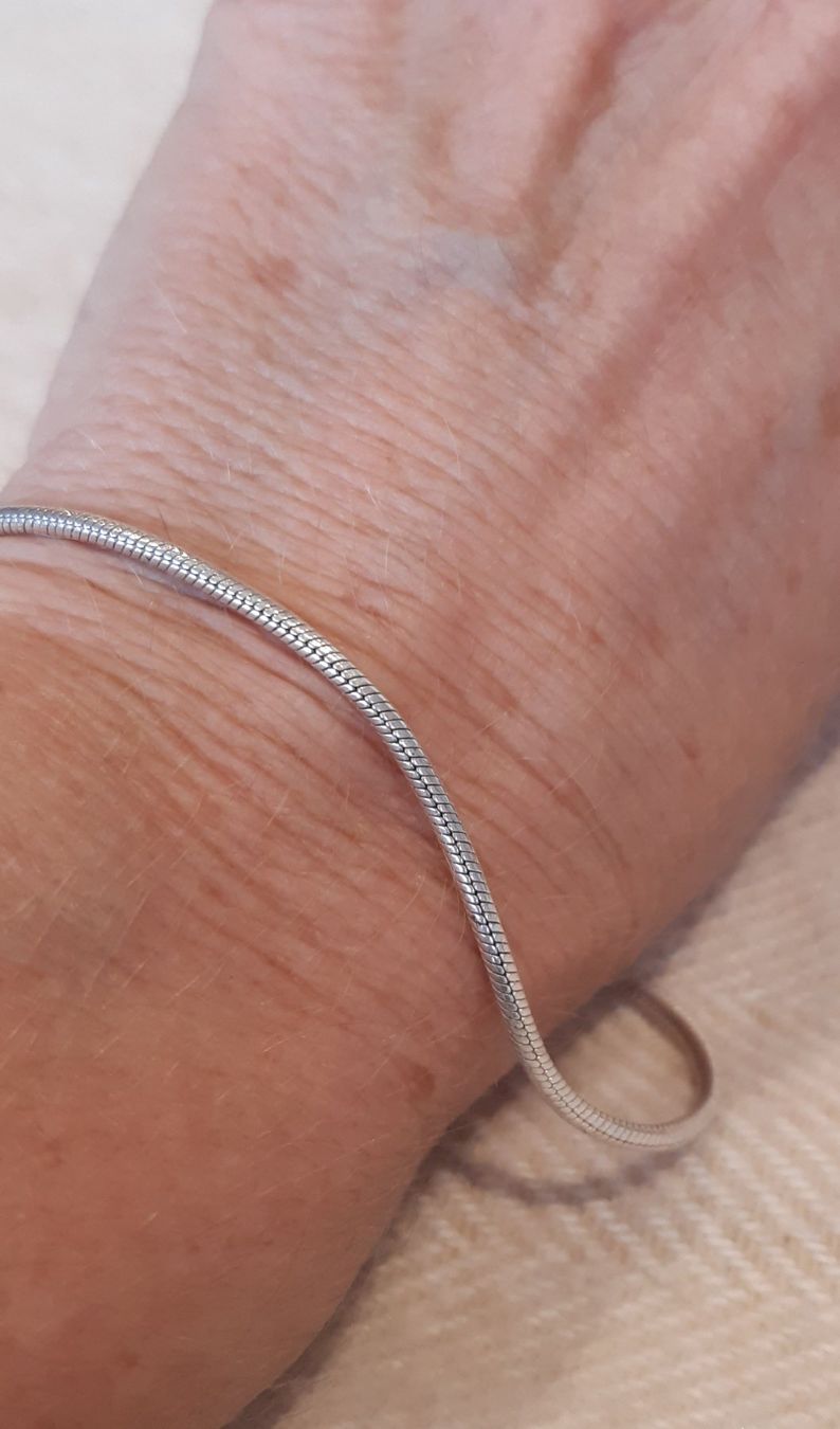 Bracciali & Braccialetti: Bracelet fin en chaîne serpent, argenté – Nuovo (secondo la descrizione) da Champvent venduto da lallina1974 1
