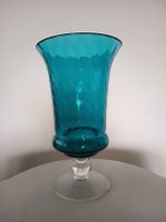 Glas Vase Türkis 19cm Hoch 