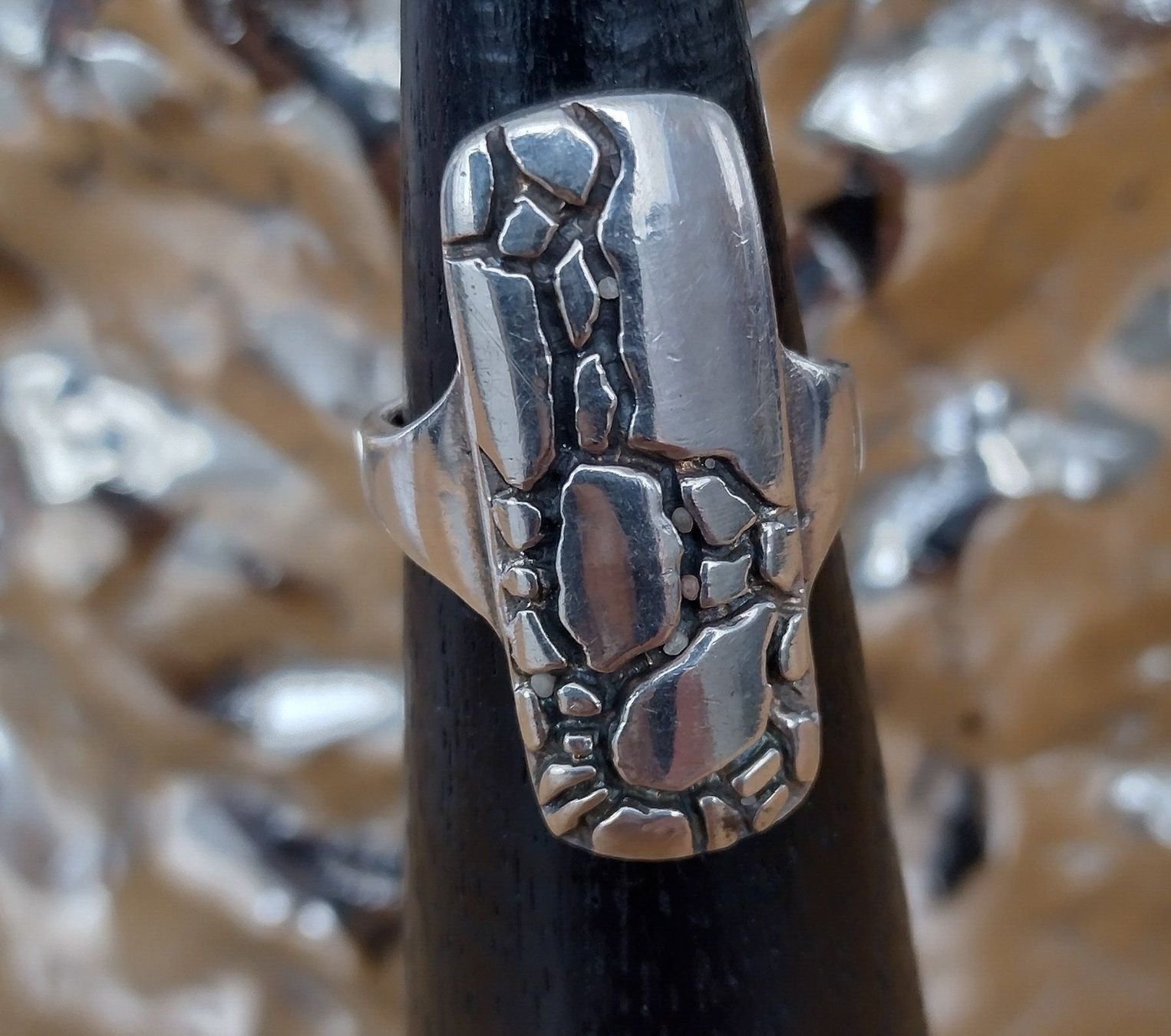 Anelli: RING MIT MUSTERUNG IN 925 SILBER – Usato da Romanshorn venduto da BoutiqueA