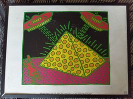 Keith Haring – Seltenes Wandbild im Rahmen, 1983. Top!