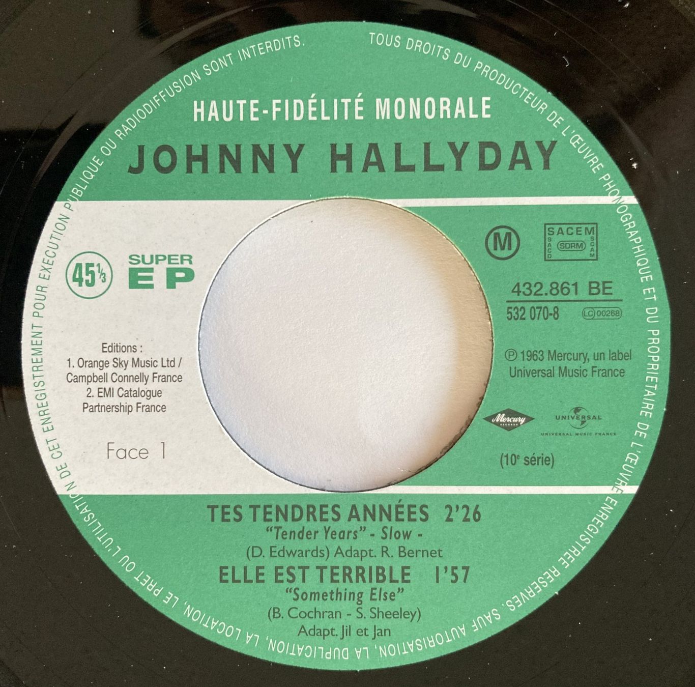 Dischi in vinile: JOHNNY HALLYDAY - TES TENDRES ANNEES – Usato da Bottens venduto da hotter-than-hell 2