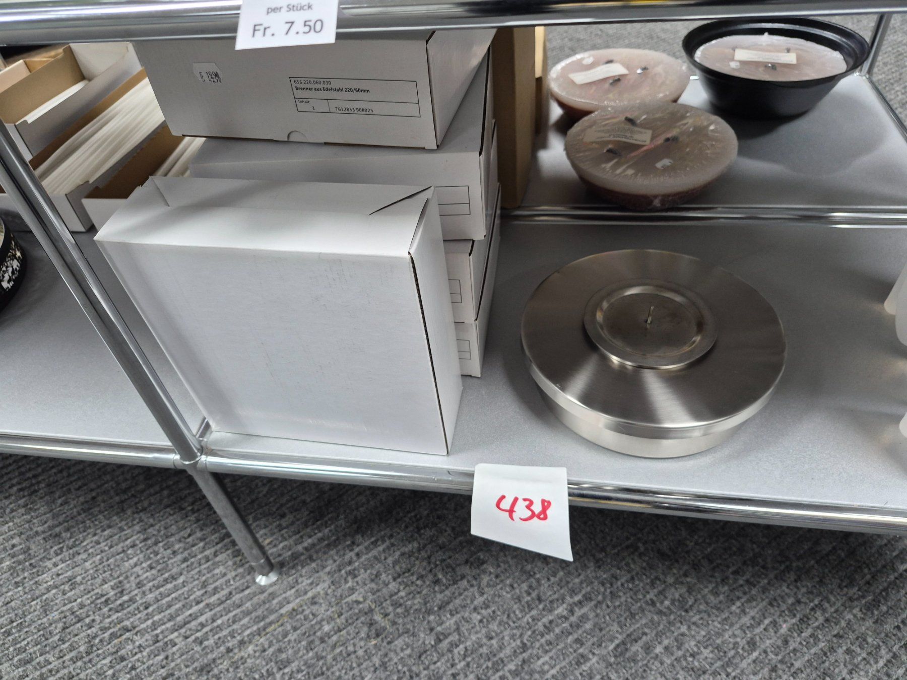 Candele: 438 Posten Edelstahlbrenner aus Liquidation – Nuovo (secondo la descrizione) da Derendingen venduto da Meisterstuecke