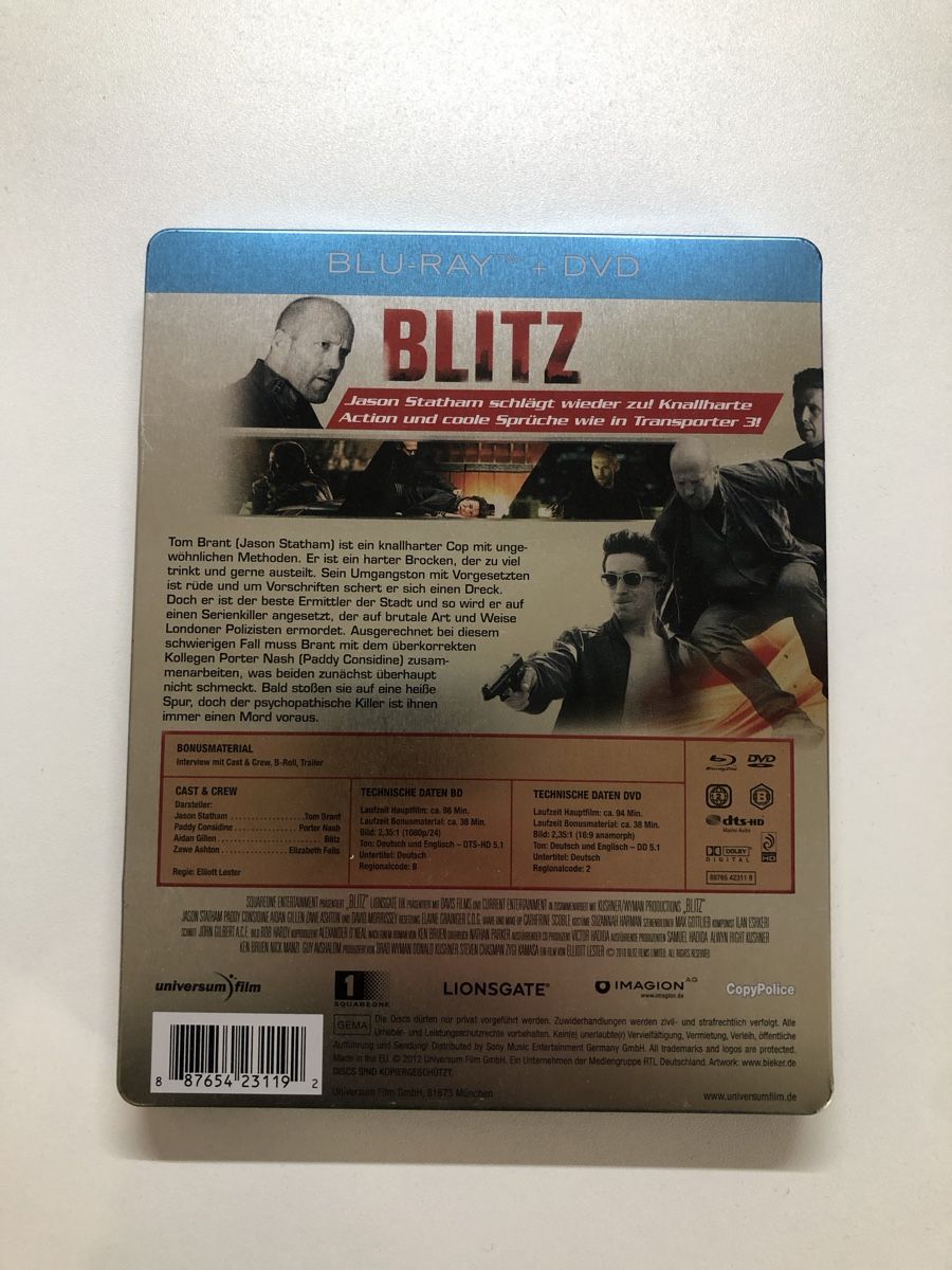 Tutti i DVDs: Blitz Blu-ray Jason Statham – Usato da Stein AG venduto da isi_R35 1