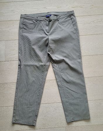 Graue Damen Sommer Stoffhose Gr. 46