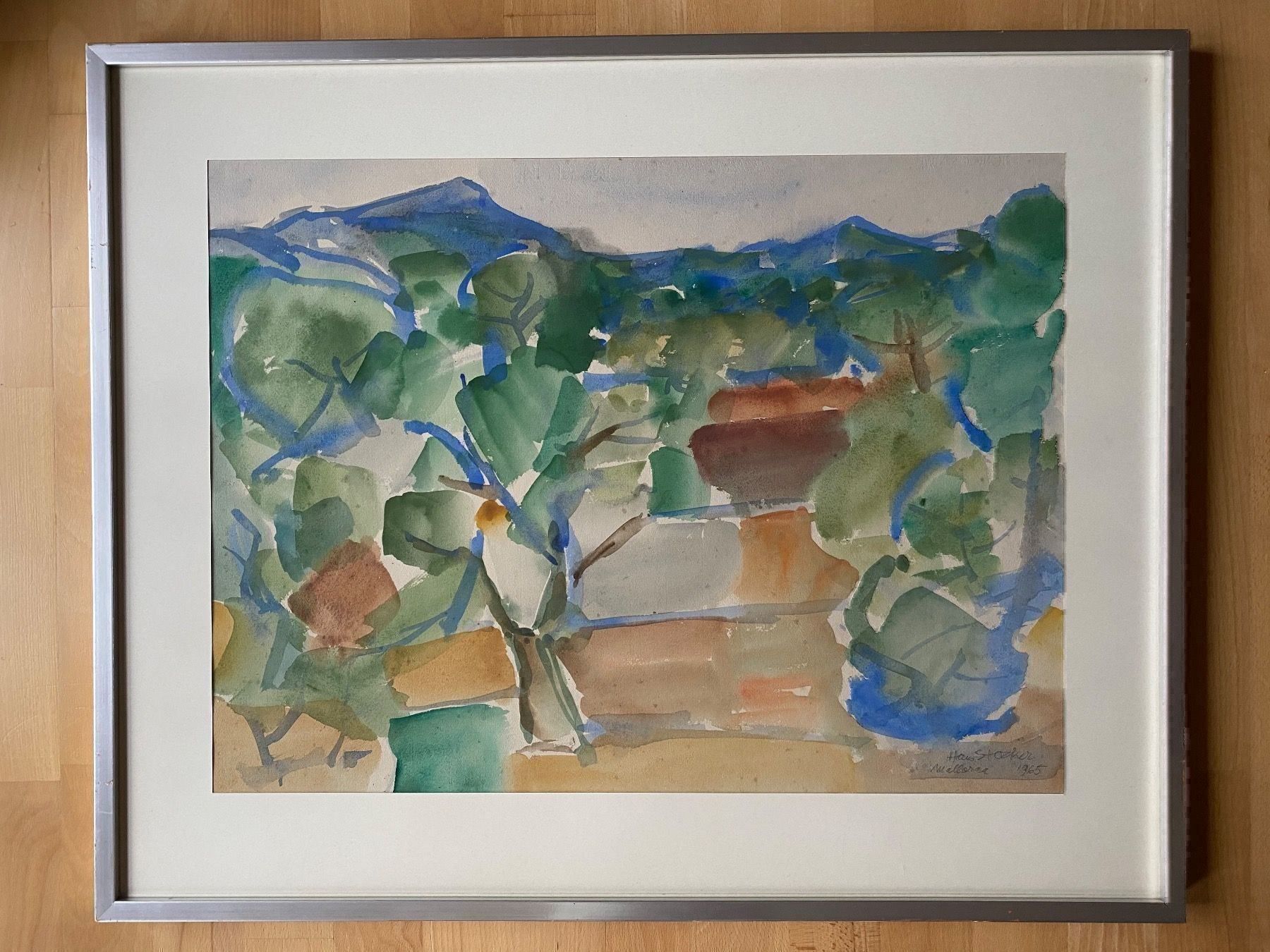 Gemälde: Tolles Aquarell Mallorca, Hans Stocker – Gebraucht aus Rünenberg von Fendi02