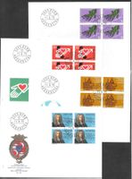 4 FDC 568 - 571 Serie Viererblöcke ET Bern 11.9.1975