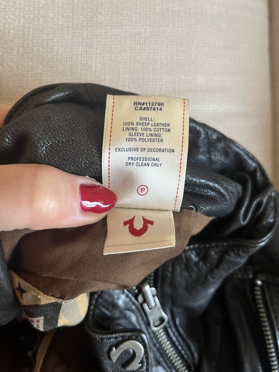 True Religion Giacche: True Religion Leather Jacket, Black, Embellished, Size M – Usato da Mies venduto da nic_yk5d 7