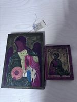 Ikonen 2 Stk. mit Engel und Heiligen religiös